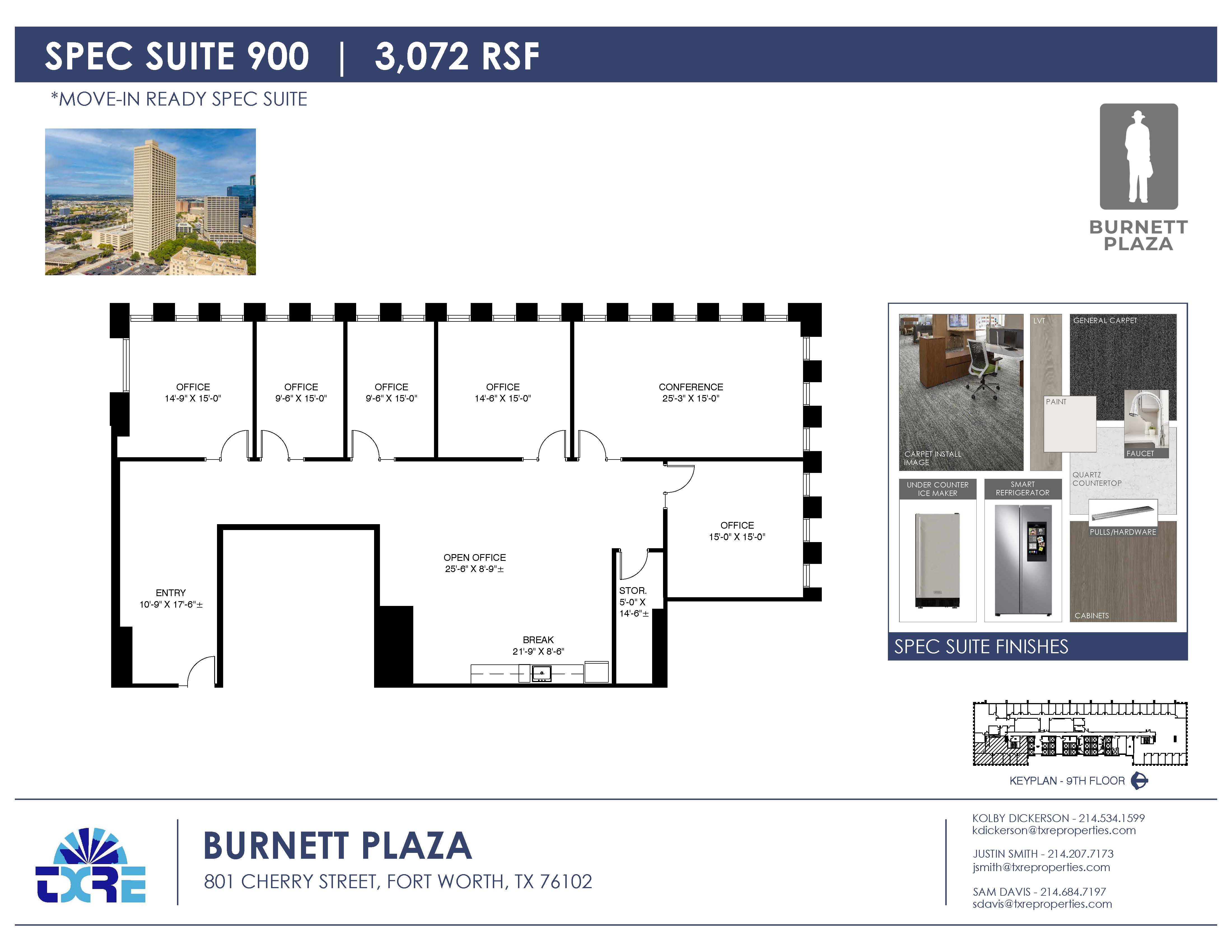 Burnett Plaza - Spec Suite 900 - 3,072 RSF